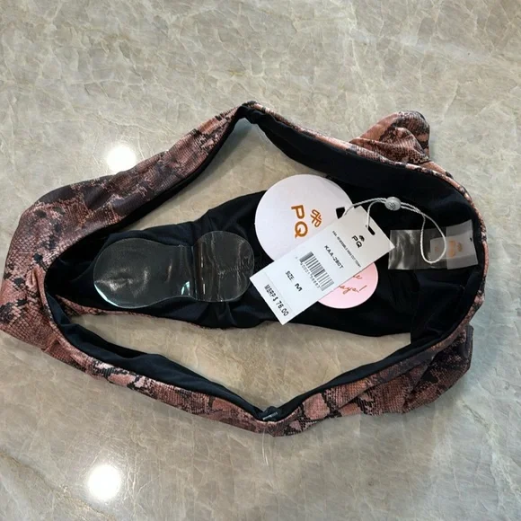 NWT PILYQ KAA reversible high cut bikini bottoms size medium teeny style - Picture 5 of 7